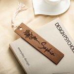Segnalibro in legno personalizzato inciso con nome, compleanno, festa della mamma, regalo bibliotecario per l'amico amante dei libri