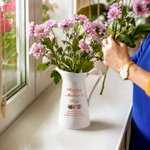 Gepersonaliseerde Gelukkige Moederdag Bloem Keramische Vaas met Tekst Home Decor Moederdag Verjaardagscadeau voor vrouwen