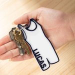 Personalized Wrestling Singlet Design Sport Bag Tag Keychain with Name Singlet Gear Birthday Tournament Season Gift for Wrestler Coach