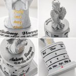 Personalized Forever in Our Hearts Angel Perpetual Calendar with Name and Date Desk Decor Sympathy Memorial Gift for Loss of Loved One
