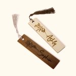 Segnalibro in legno personalizzato inciso con nome, compleanno, festa della mamma, regalo bibliotecario per l'amico amante dei libri