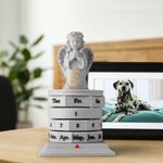 Personalized Forever in Our Hearts Angel Perpetual Calendar with Name and Date Desk Decor Sympathy Memorial Gift for Loss of Loved One