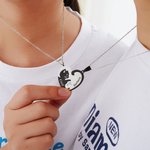 Collar bicolor personalizado para abrazar gatos con nombres grabados Regalo de San Valentín Cumpleaños para pareja de novios