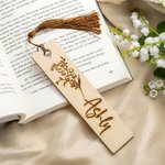 Segnalibro in legno personalizzato inciso con nome, compleanno, festa della mamma, regalo bibliotecario per l'amico amante dei libri