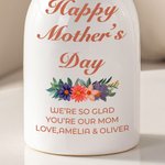 Gepersonaliseerde Gelukkige Moederdag Bloem Keramische Vaas met Tekst Home Decor Moederdag Verjaardagscadeau voor vrouwen