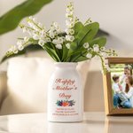 Gepersonaliseerde Gelukkige Moederdag Bloem Keramische Vaas met Tekst Home Decor Moederdag Verjaardagscadeau voor vrouwen