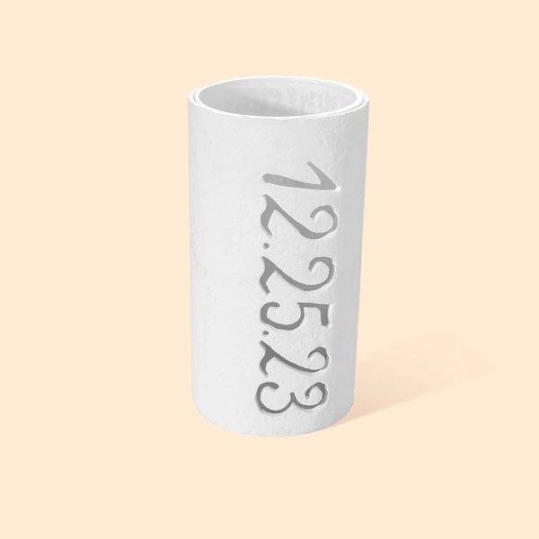 Handmade Clay Vase with Date for Couple