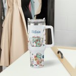 Gobelet personnalisé en acier inoxydable de qualité alimentaire avec nom Cadeau d'anniversaire de fête des mères Cadeau de tricot pour les amoureux de