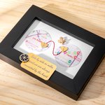 Personalized We Are Always Connected By The Heart Two Maps In One Frame Long Distance Gift for Couple