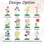 Personalisierte Aquarell Geburt Blume alles Gute zum Geburtstag 20oz mattiertes Glas Becher mit Deckel und Stroh Geburtstag Geschenk für Frauen