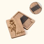 Personalizado Nacimiento Flor de madera magnética caja de agujas con nombre Cumpleaños Día de la Madre de regalo para los amantes de la costura