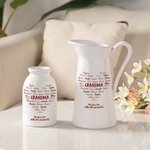 Gepersonaliseerde We Love You With All Our Hearts Wit Keramische Vaas met Namen Home Decor Moederdag Verjaardagscadeau voor Mama Oma