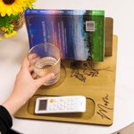 Support de Livre en Bois Personnalisé avec Fleur de Naissance et Nom Gravés Porte-Lunettes Cadeau Anniversaire Noël pour Amoureux de Lecture