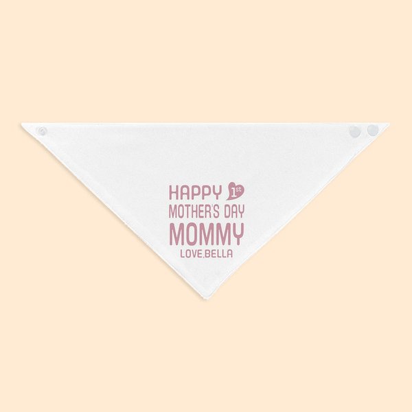 Personalized Adjustable Cotton Baby Bib with Text First Mother’s Day Gift For New Mom Baby