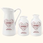 Gepersonaliseerde We Love You With All Our Hearts Wit Keramische Vaas met Namen Home Decor Moederdag Verjaardagscadeau voor Mama Oma