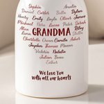 Gepersonaliseerde We Love You With All Our Hearts Wit Keramische Vaas met Namen Home Decor Moederdag Verjaardagscadeau voor Mama Oma