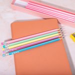 Personalized Macaron-coloured Box of 12 HB Pencils Stationery Set with Name and Cute Elements Children's Day Back to School Gift for Kids