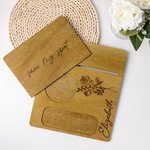 Support de Livre en Bois Personnalisé avec Fleur de Naissance et Nom Gravés Porte-Lunettes Cadeau Anniversaire Noël pour Amoureux de Lecture