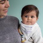 Personalized Adjustable Cotton Baby Bib with Text First Mother’s Day Gift For New Mom Baby