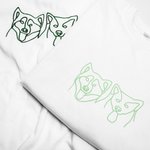 Personalized Pet Portrait Sweatshirt Hoodie with Name Birthday Gift for Dog Cat Mom Pet Lover Owner