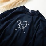 Personalized Pet Portrait Sweatshirt Hoodie with Name Birthday Gift for Dog Cat Mom Pet Lover Owner