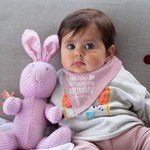 Personalized Adjustable Cotton Baby Bib with Text First Mother’s Day Gift For New Mom Baby