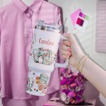 Gobelet personnalisé en acier inoxydable de qualité alimentaire avec nom Cadeau d'anniversaire de fête des mères Cadeau de tricot pour les amoureux de