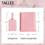 Porte-Passeport Étiquette Bagage Personnalisées avec Initiales Bicolores Accessoires de Voyage Cadeau Bridal Shower Vacances pour Femme