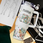 Gobelet personnalisé en acier inoxydable de qualité alimentaire avec nom Cadeau d'anniversaire de fête des mères Cadeau de tricot pour les amoureux de