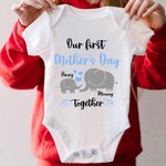 Personalized First Mother's Day Together 100% Cotton T-shirt with Names Mother's Day Gift for New Mom