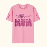 Personalizado colorido bordado de lentejuelas amor camiseta sudadera con nombres de cumpleaños Día de la Madre de regalo para la abuela mamá