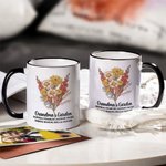 Mug Personnalisé avec Nom et Fleur de Naissance Cadeau Anniversaire Fête pour Femme