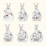 Personalisierte Umarmung Bär Halskette mit 1-6 kleine Bären & eingravierten Namen Geburtstag Muttertag Geschenk für Frauen