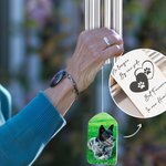 Personalised Pet Photo Wind Chime with Text Home Decor Birthday Sympathy Memorial Gift for Pet Lover