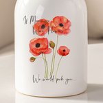 Personalized Watercolor Poppy Flower Ceramic Vase Vintage Home Decoration Mother's Day Birthday Gift for Mom Grandma