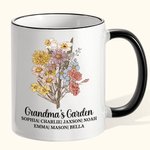 Mug Personnalisé avec Nom et Fleur de Naissance Cadeau Anniversaire Fête pour Femme