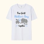 Personalized First Mother's Day Together 100% Cotton T-shirt with Names Mother's Day Gift for New Mom
