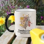Mug Personnalisé avec Nom et Fleur de Naissance Cadeau Anniversaire Fête pour Femme