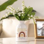 Gepersonaliseerde Regenboog Design Keramische Vaas Home Decoratie met Leraar en Student Naam Terug naar School Waardering Gift voor Leraar