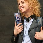 Personalised Retro 80s and 90s Cassette Music Tape 20oz Skinny Tumbler with Lid and Straw Birthday Gift for Rock Music Lover