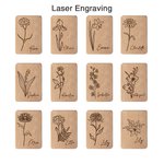 Personalizado Nacimiento Flor de madera magnética caja de agujas con nombre Cumpleaños Día de la Madre de regalo para los amantes de la costura