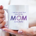 Personlig Gradient Text 11oz/15oz keramisk mugg med 4 collagefoton Mors dag Födelsedagspresent till mamma mormor