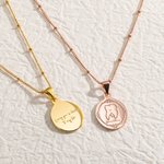 Collana personalizzata con motivo a dente inciso e testo Regalo di compleanno per dentista Studente di igiene dentale