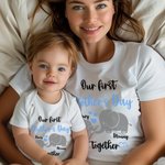 Personalized First Mother's Day Together 100% Cotton T-shirt with Names Mother's Day Gift for New Mom