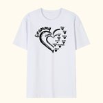 Personalized Heart Design T-shirt Sweatshirt with 1-19 Children's Names Mother's Day Birthday Gift for Mom Grandma