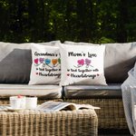 Gepersonaliseerd Mamma's Heartstrings Kussenhoes met Kindernamen Home Decor Moederdag Verjaardagscadeau voor Mamma Oma