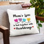 Gepersonaliseerd Mamma's Heartstrings Kussenhoes met Kindernamen Home Decor Moederdag Verjaardagscadeau voor Mamma Oma