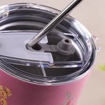 Personalized Watercolor Birth Flower 30oz Insulated Tumbler with Name and Love Grows Here Quote Birthday Gift for Mom Grandma