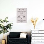 Gepersonaliseerd Ons Verhaal Canvas Familieschilderij met Tekst 1-6 Kindernamen Muurkunst Housewarming Gift voor Familie Vriend