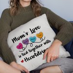 Gepersonaliseerd Mamma's Heartstrings Kussenhoes met Kindernamen Home Decor Moederdag Verjaardagscadeau voor Mamma Oma